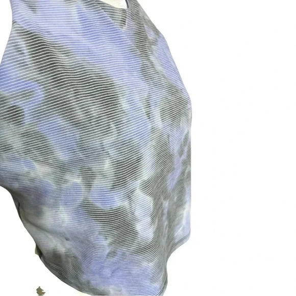 Athleta Crop Tank Top Blue Gray Stretch Gym Support Plus Size Workout Activewear - Picture 9 of 9